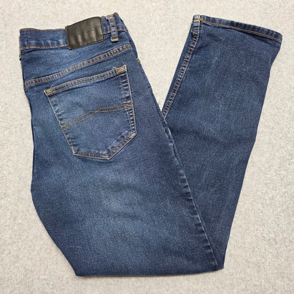 Luke & Dutch Men's Denim Jeans Medium Wash Stretch‎ 36x32 Blue Casual Pants